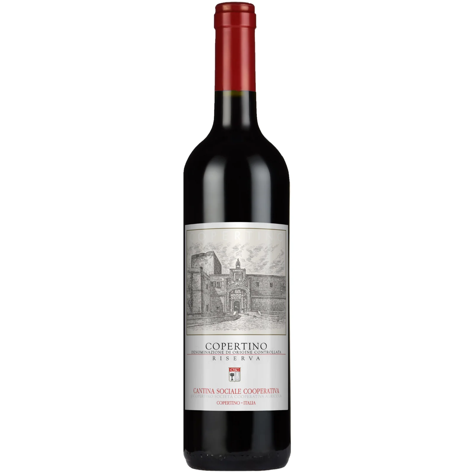 Cupertinum Cantina Sociale Cooperativa di Copertino Rosso Riserva, Puglia, Italy 2016 Case (12x750ml)