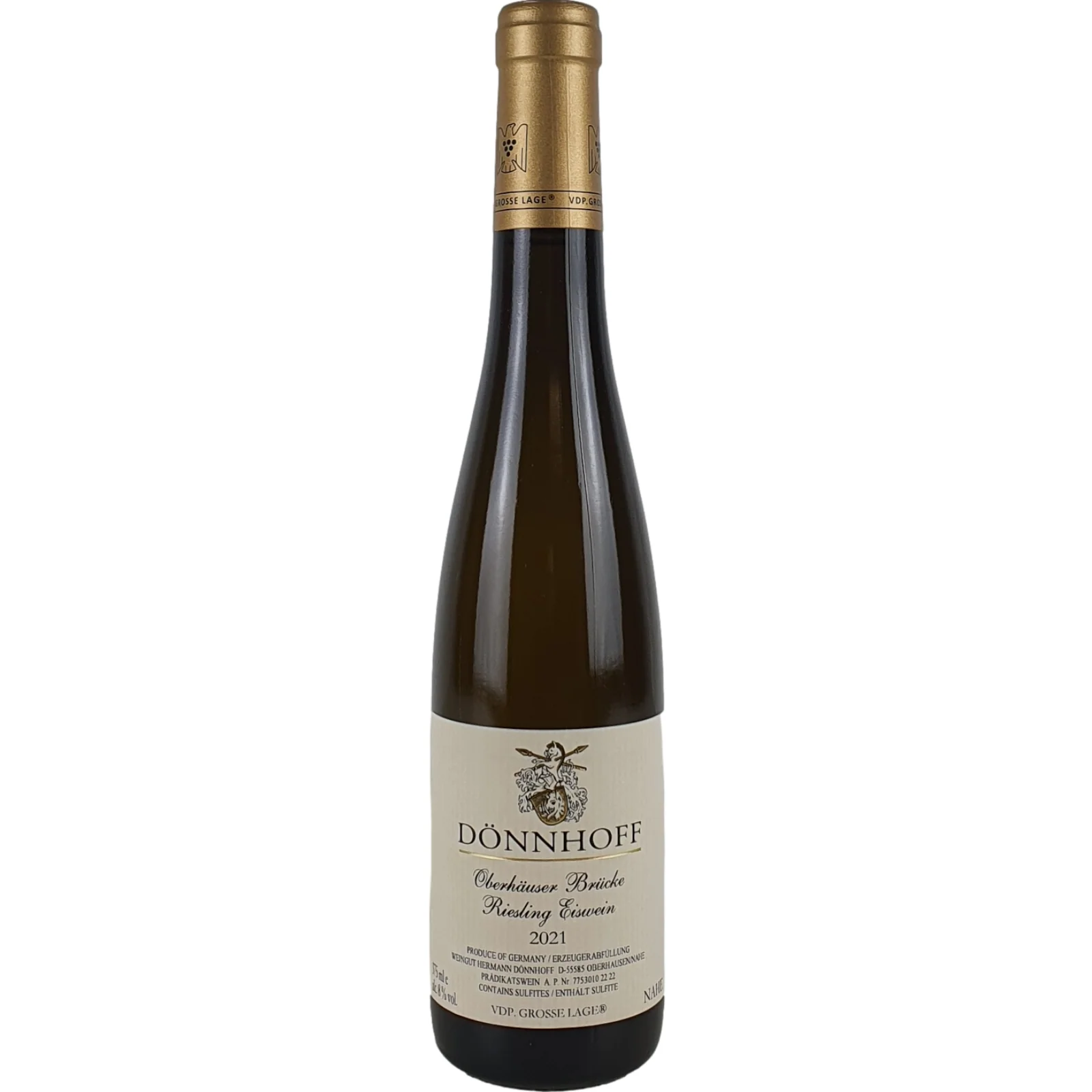 Weingut Donnhoff Oberhauser Brucke Riesling Eiswein Goldkapsel, Nahe, Germany 2021